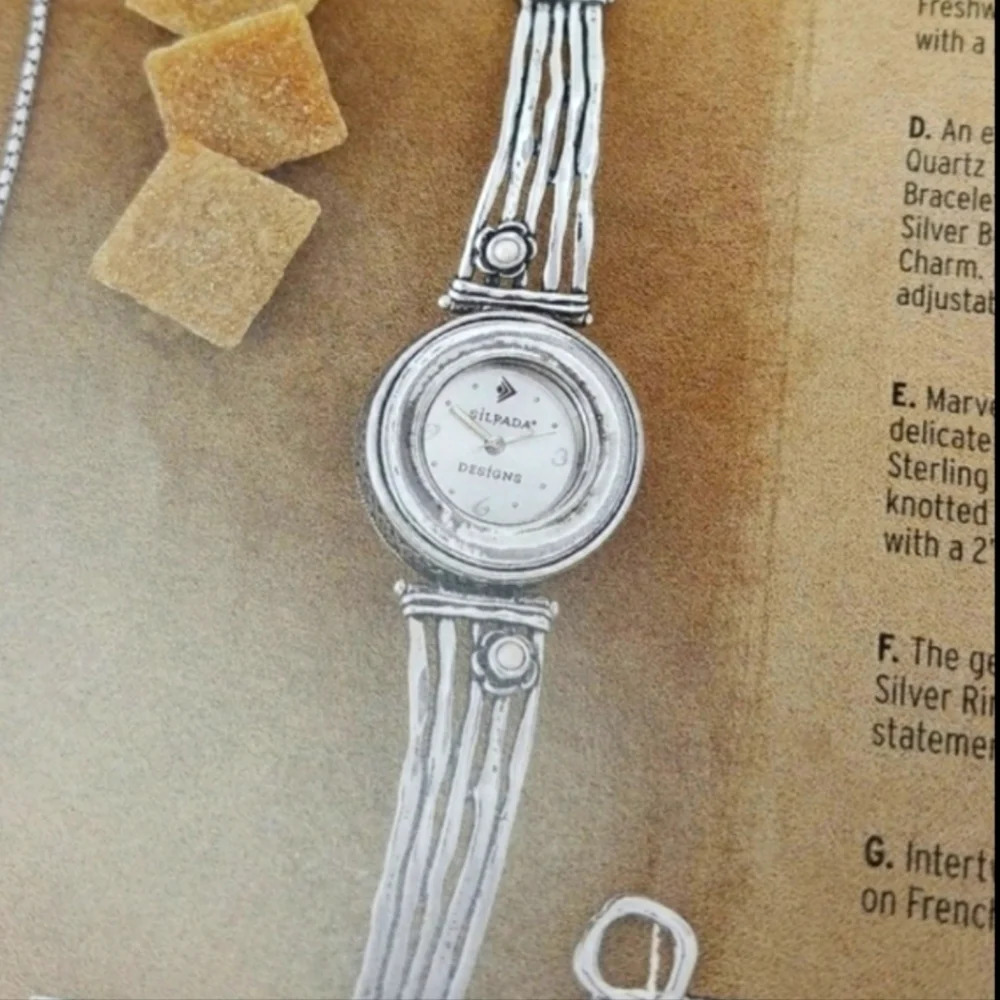 HTF Silpada Sterling Silver & Freshwater Pearl Watch T1315